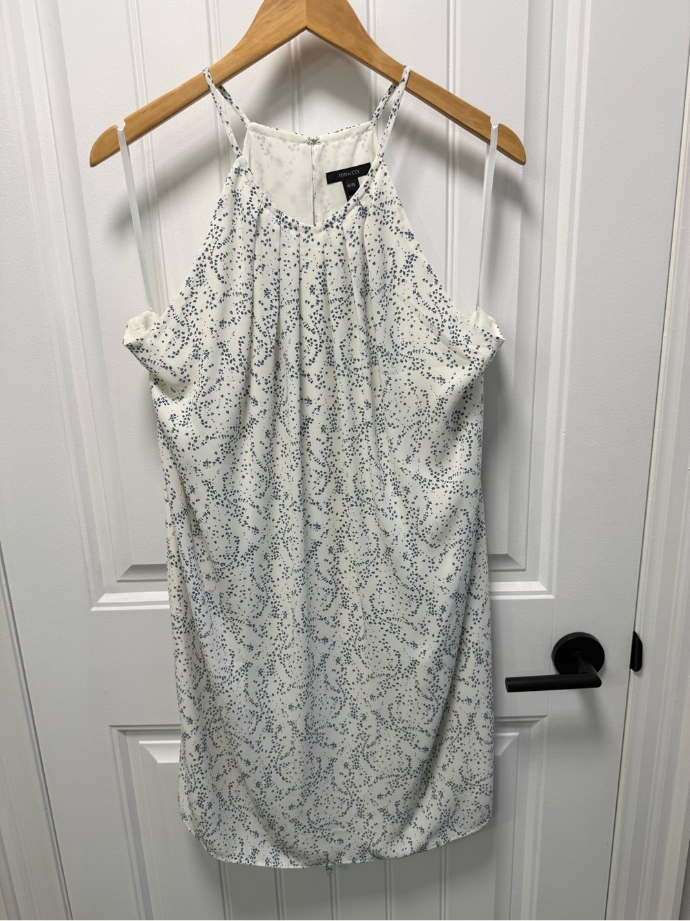 RW&CO. Ivory Dress with Navy Speckle Detail